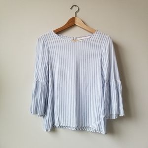 Zara simple blue strip top